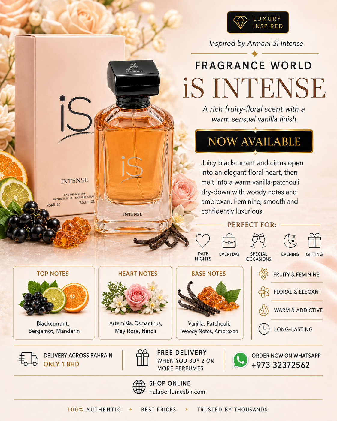 Fragrance World iS Intense EDP 75ml