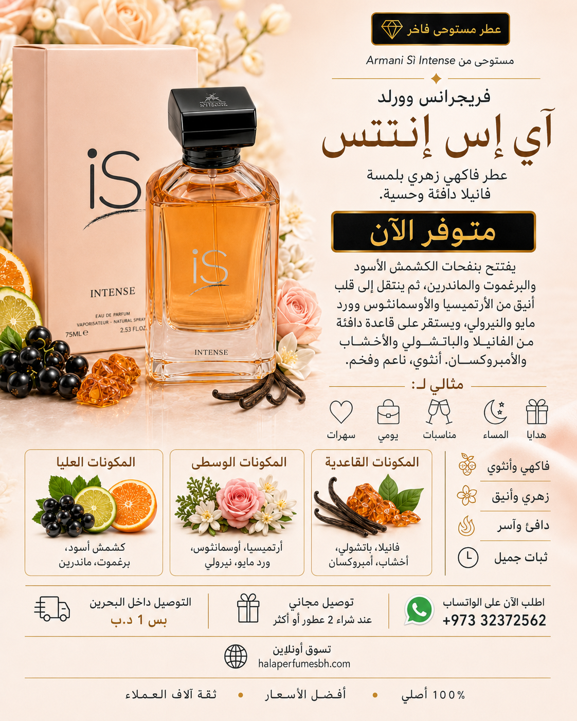 Fragrance World iS Intense EDP 75ml