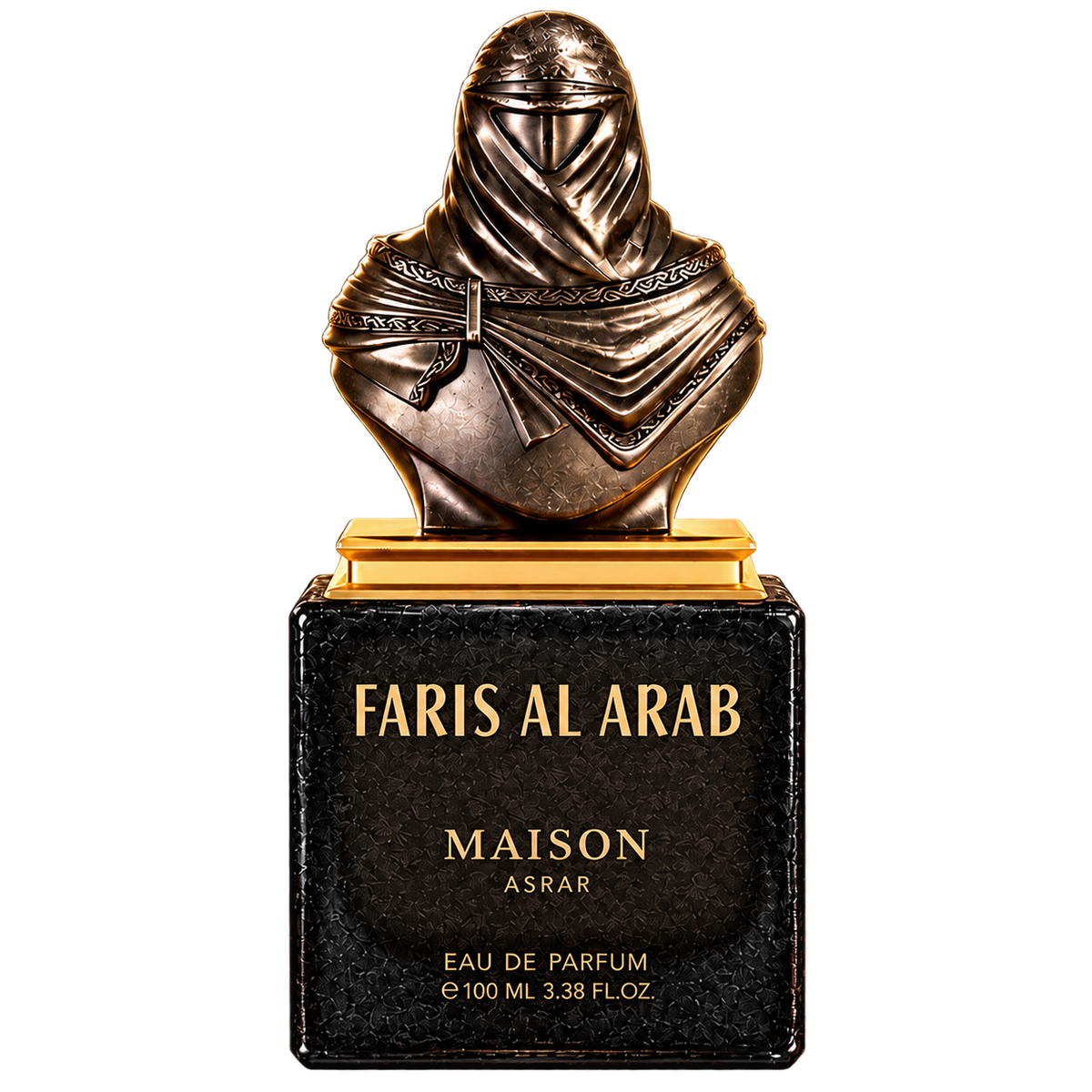 Maison Asrar Faris Al Arab 100ml perfume bottle transparent cutout - Hala Perfumes Bahrain